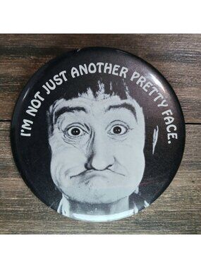 Vintage Hallmark Cards Pin Not Just Pretty Face Funny Greetings Bag Lapel Gear